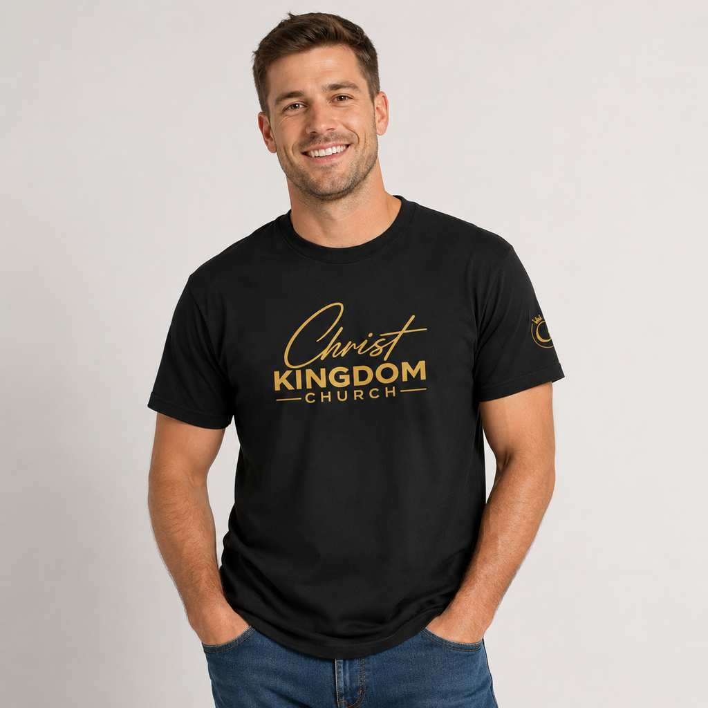 Christ Kingdom Church Premium Gold Script Tee