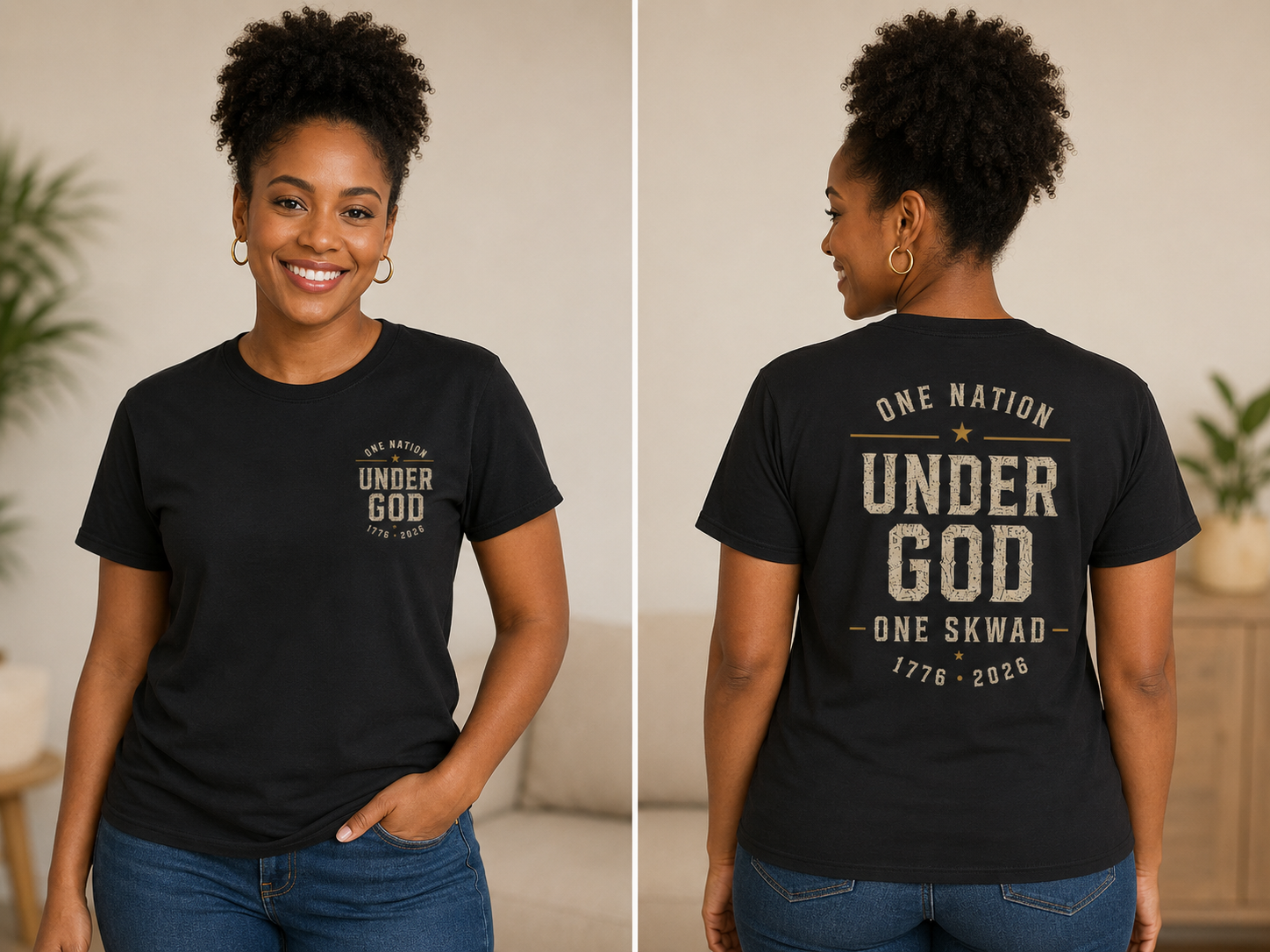 One Nation Under God Semiquincentennial Vintage Tee