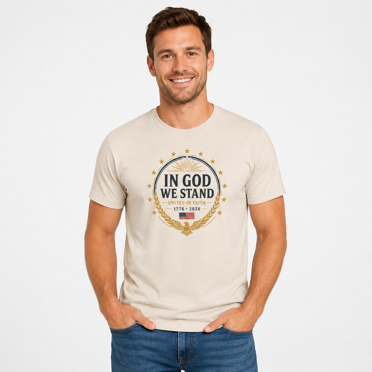 In God We Stand Semiquincentennial Seal Tee