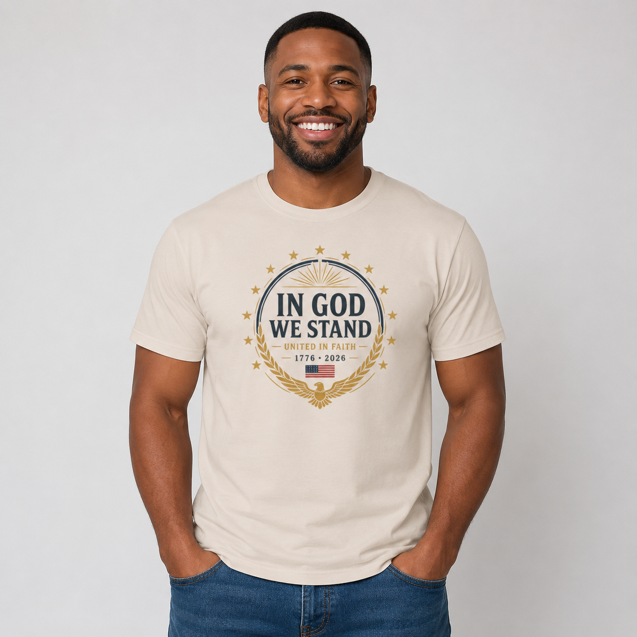 In God We Stand Semiquincentennial Seal Tee